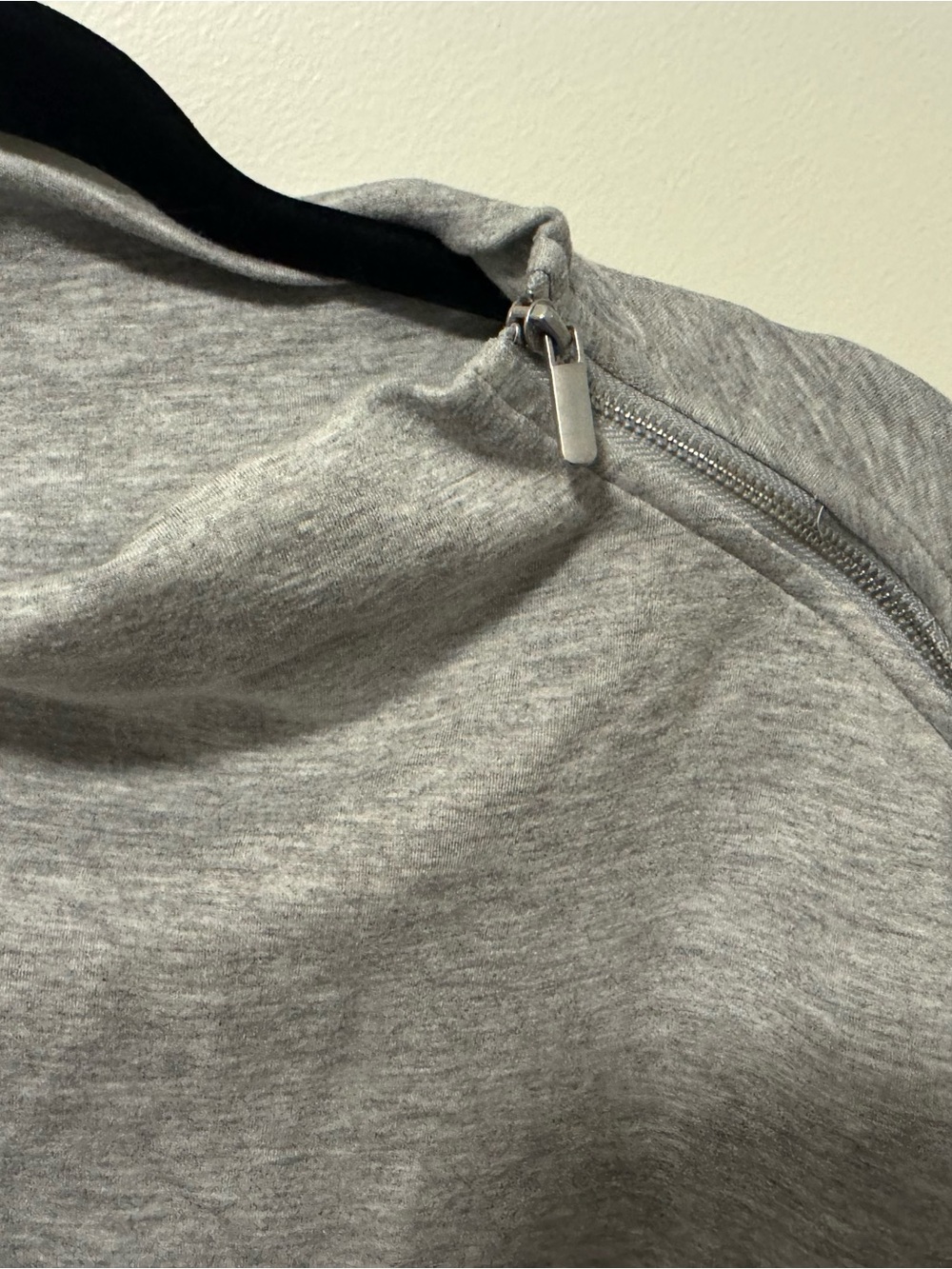 Women's Heather Gray Zip-Detail Hoodie Sweatshirt